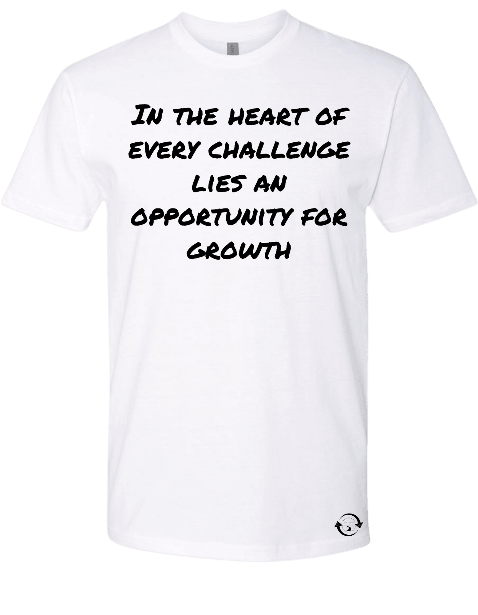 In the heart of every challenge lies an opportunity for growth. Wear it, conquer it, become it T-Shirt - The Journey Junction Gear